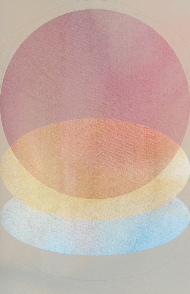 Layered Pastel Ovals by cartissi — canvas wall art