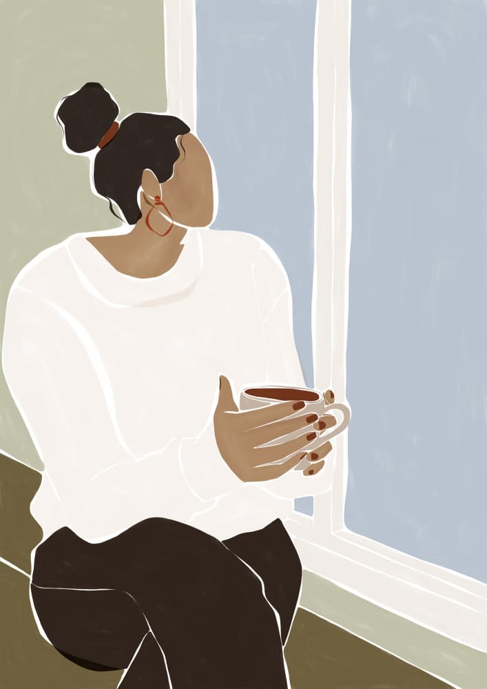 Cozy Morning Coffee by Ivy Green Illustrations — canvas wall art