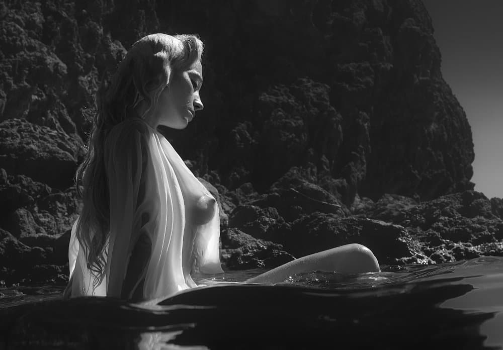 Ethereal Figure In Water by Paolo Lazzarotti — canvas wall art