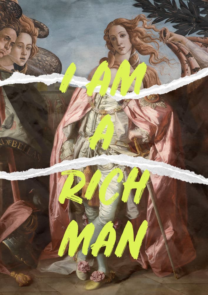 Rich Man Statement Art by Talitha McQueen — canvas wall art