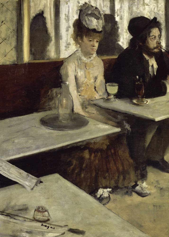 In a Café by Edgar Degas — canvas wall art