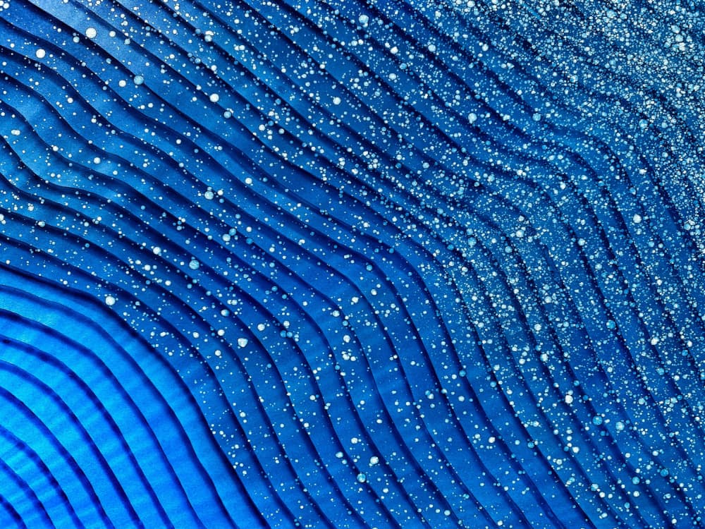 Shimmering Blue Waves by Tara Mann — canvas wall art