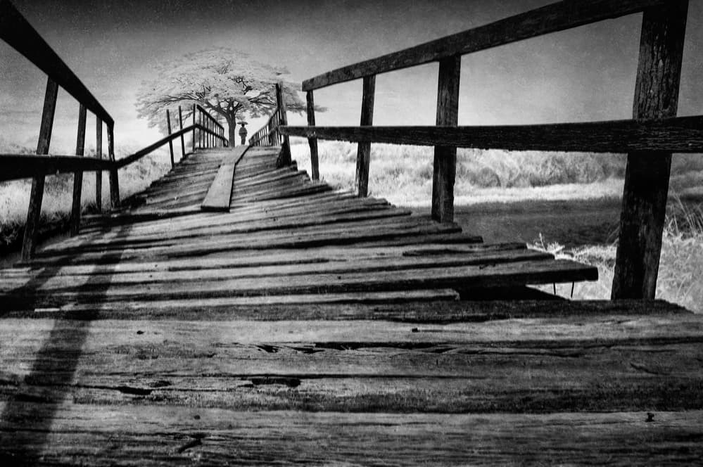 Mysterious Wooden Bridge by Ekkachai Khemkum — canvas wall art