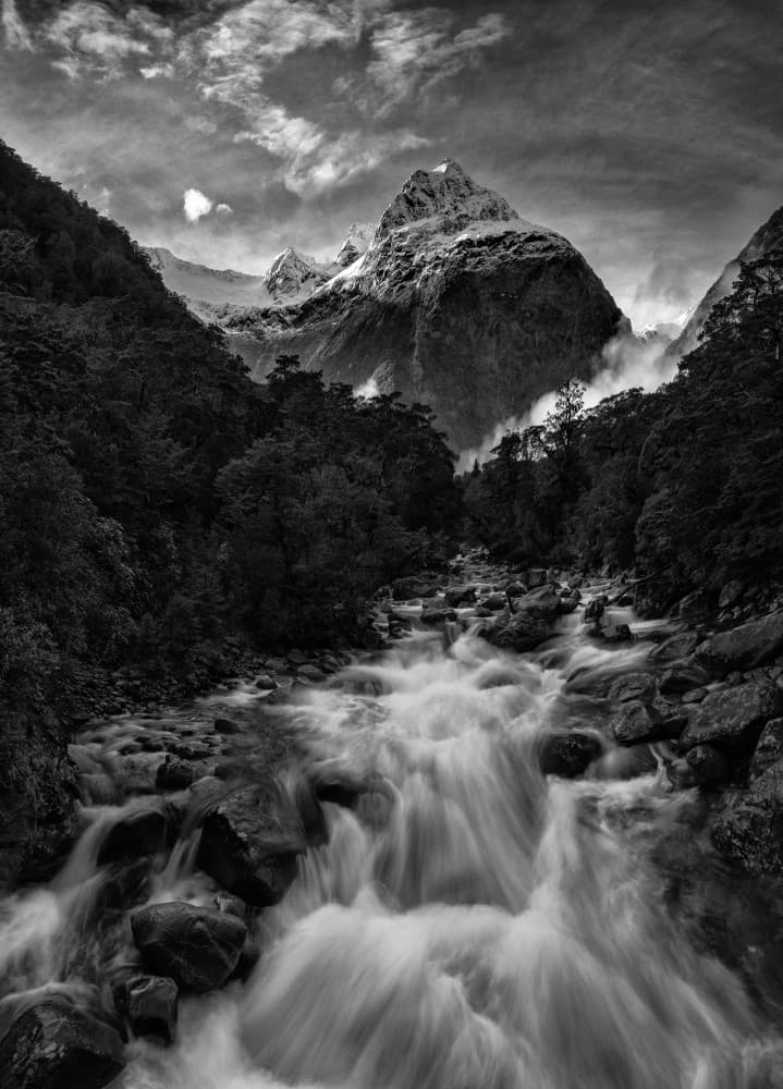 Dramatic Mountain River by Jingshu Zhu — canvas wall art