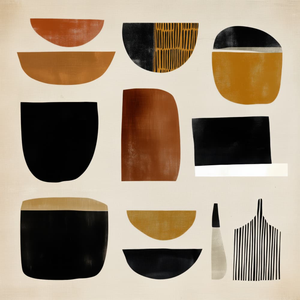 Earthy Abstract Shapes by Imaginative — canvas wall art