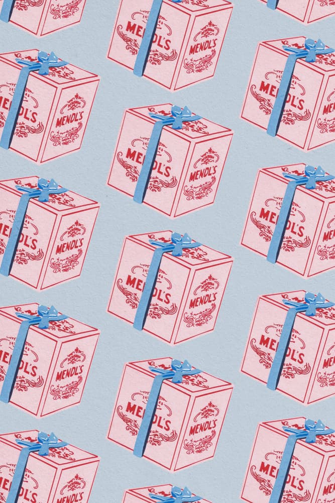 Pastel Gift Box Pattern by Studio Mandariini — canvas wall art