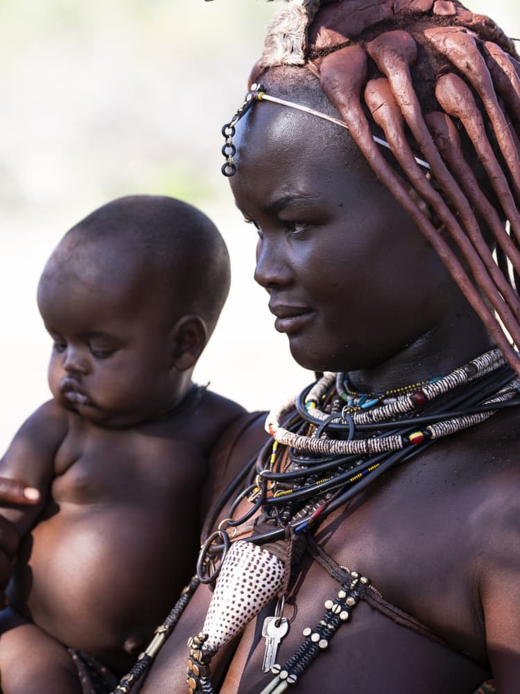 Himba Mother And Child by Eyal Alcalay — canvas wall art
