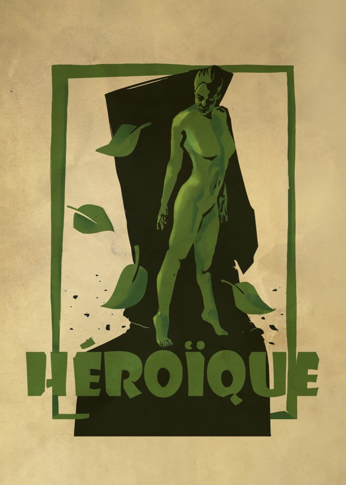Heroic Green Woman by Dion Gem — canvas wall art