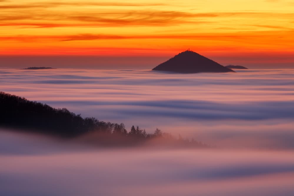 Misty Mountain Sunrise by Martin Rak — canvas wall art