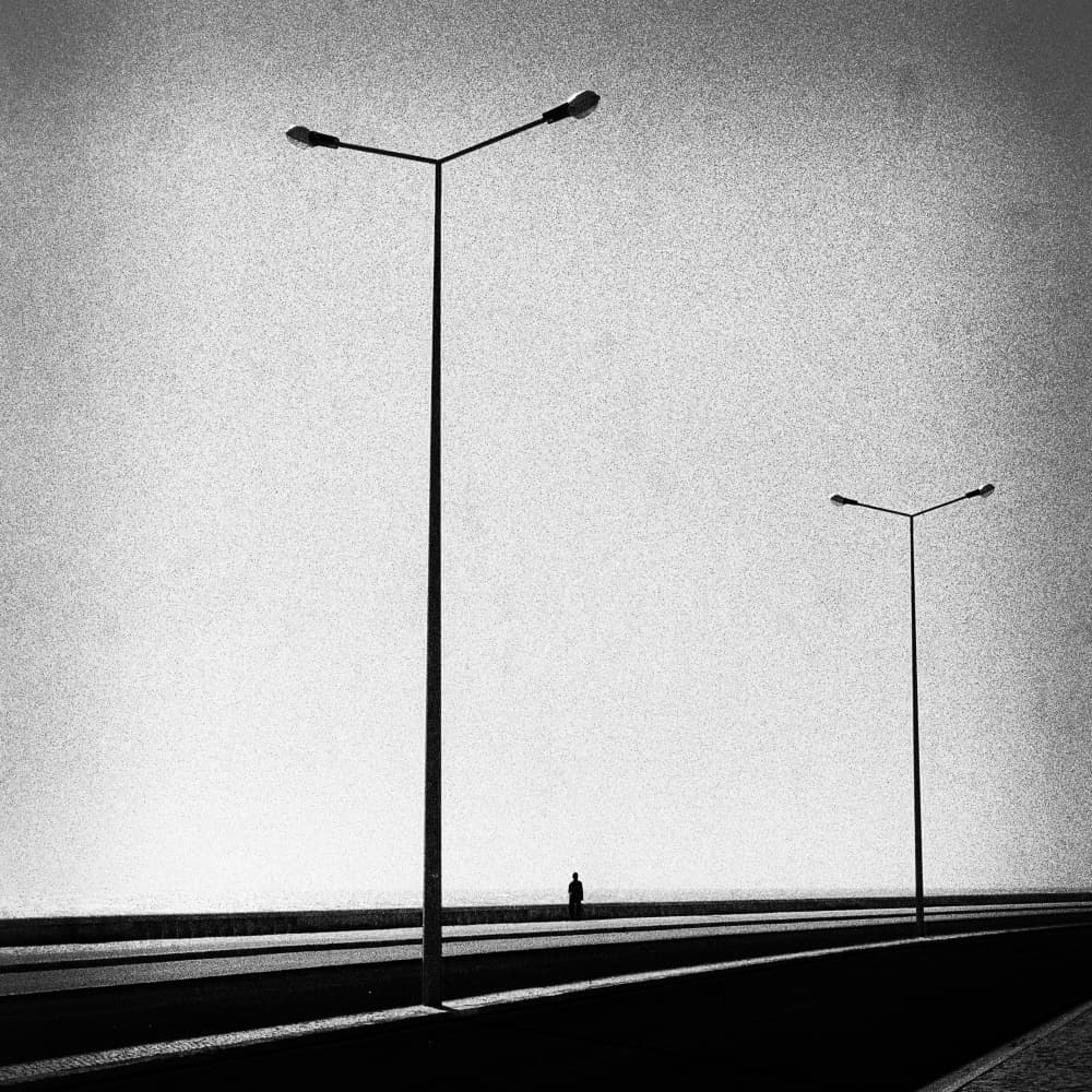 Streetlight Solitude by Paulo Abrantes — canvas wall art