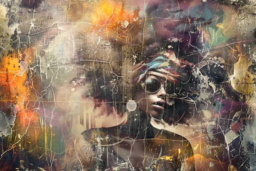 Textured Urban Portrait by Rafal Kulik — canvas wall art