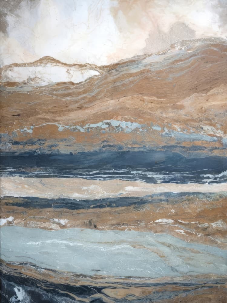 Serene Earth Layers by Alpenglow Workshop — canvas wall art