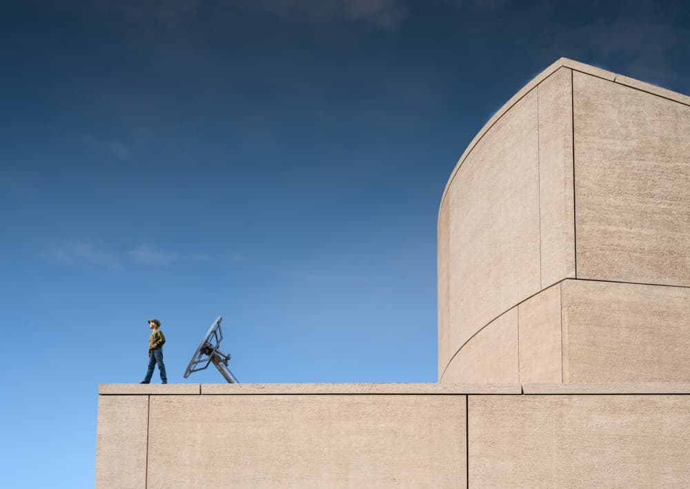 Child on Modern Rooftop by Maurits De Groen — canvas wall art