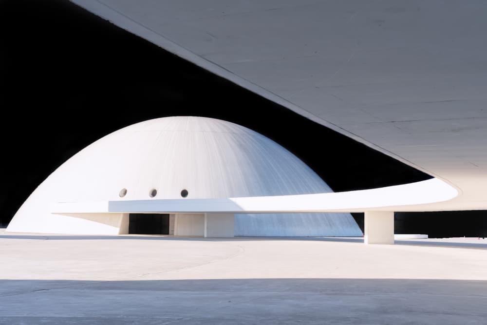 Minimalist White Dome by carmenvillar — canvas wall art