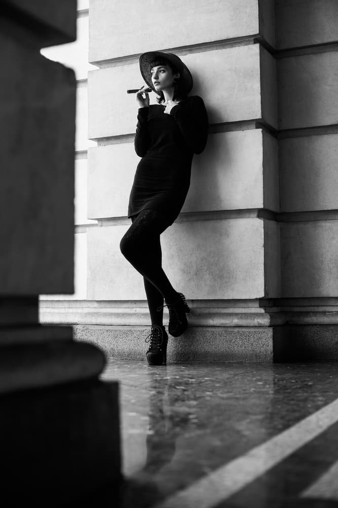 Elegant Woman Cigar Style by Bobby Kostadinov — canvas wall art