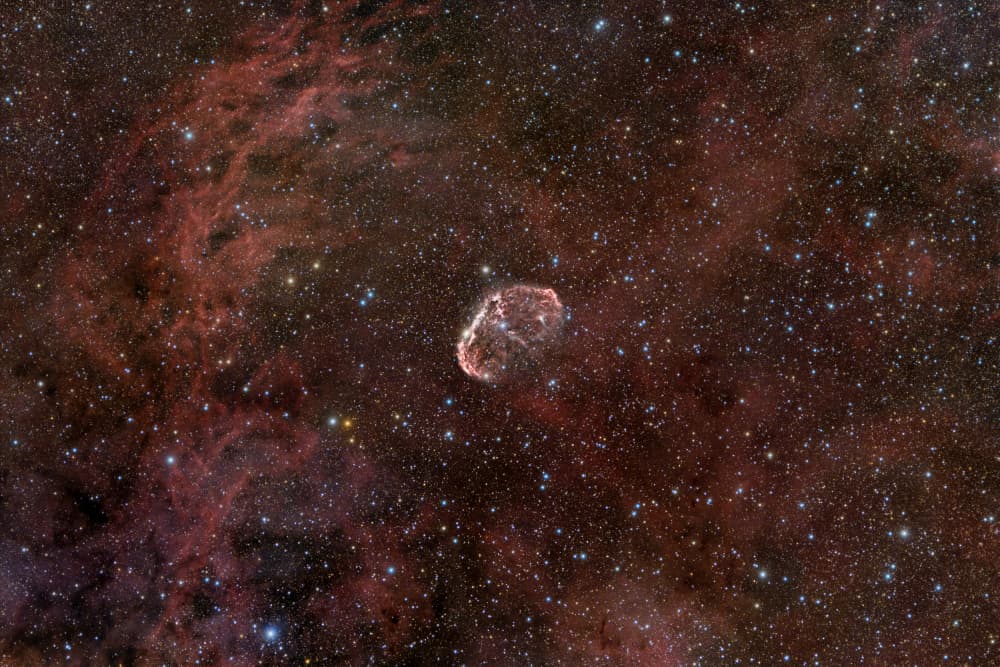 Crescent Nebula Celestial Beauty by Jose Maria D. Barba — canvas wall art