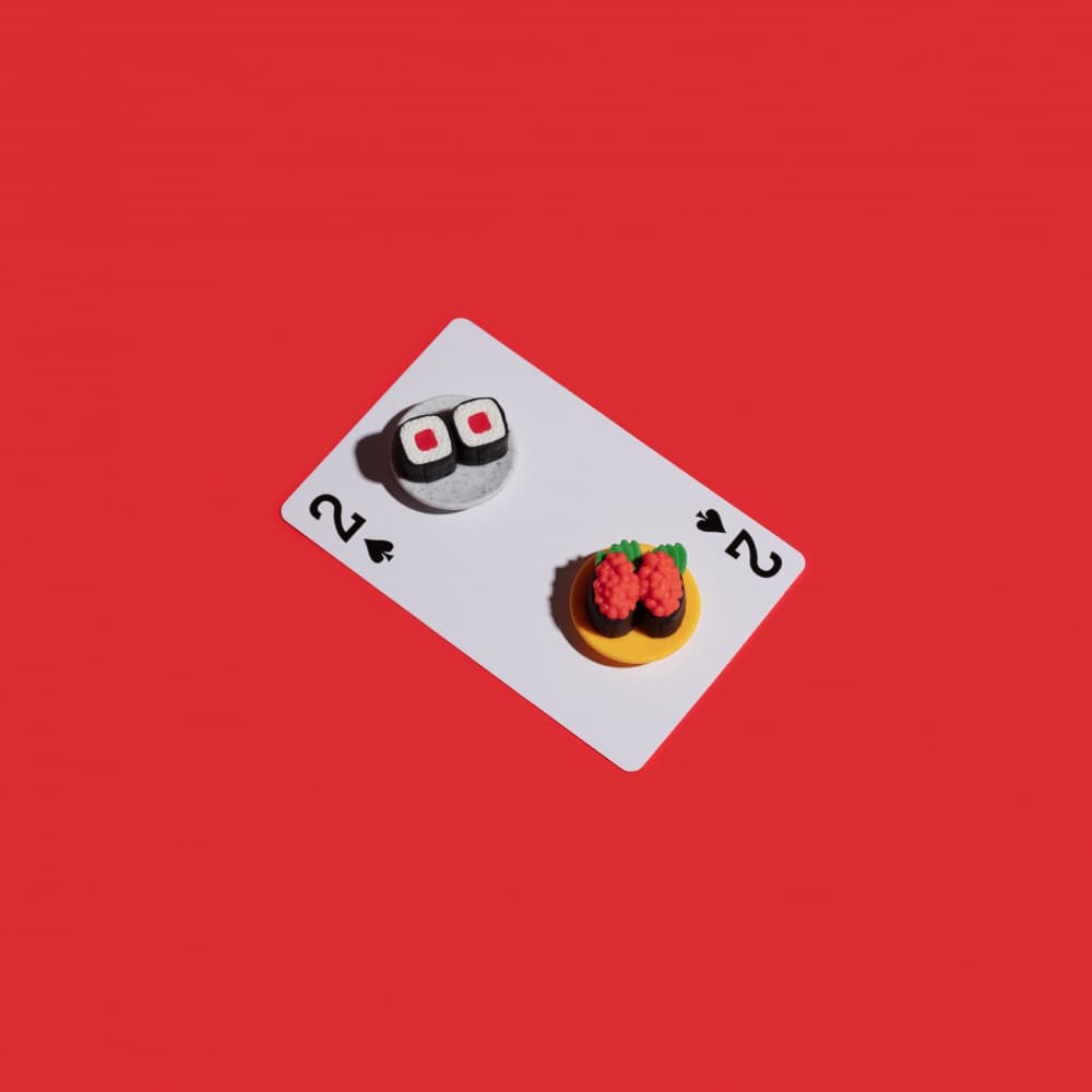 Two of Spades Sushi by Julia Ramiro — canvas wall art