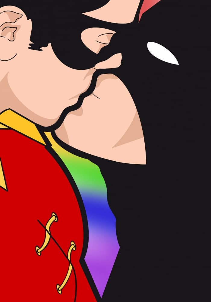 Vibrant Pride Kiss by Tomas Härstedt — canvas wall art