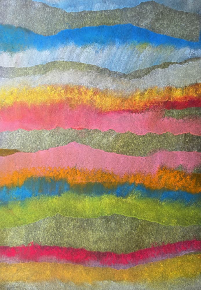 Vibrant Abstract Landscape by Justyna Jaszke — canvas wall art