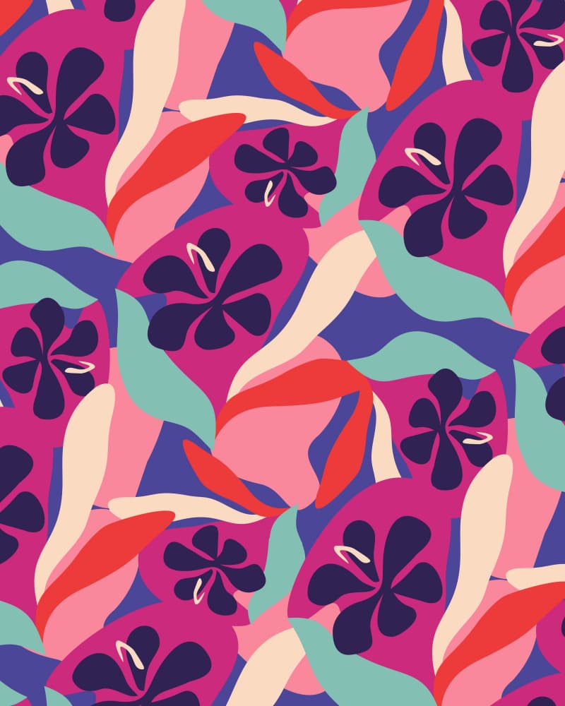 Vibrant Floral Abstract by Kintsugi99 — canvas wall art