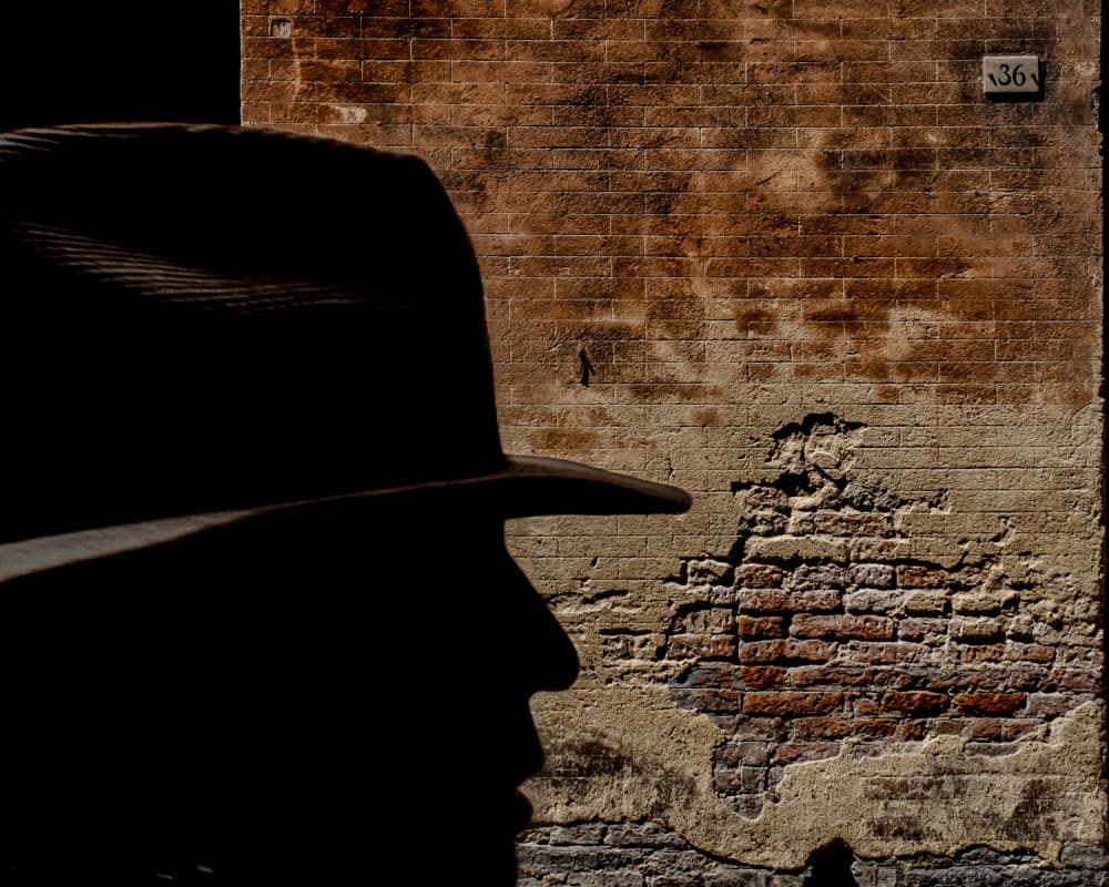Mysterious Hat Profile by Luca Domenichi — canvas wall art