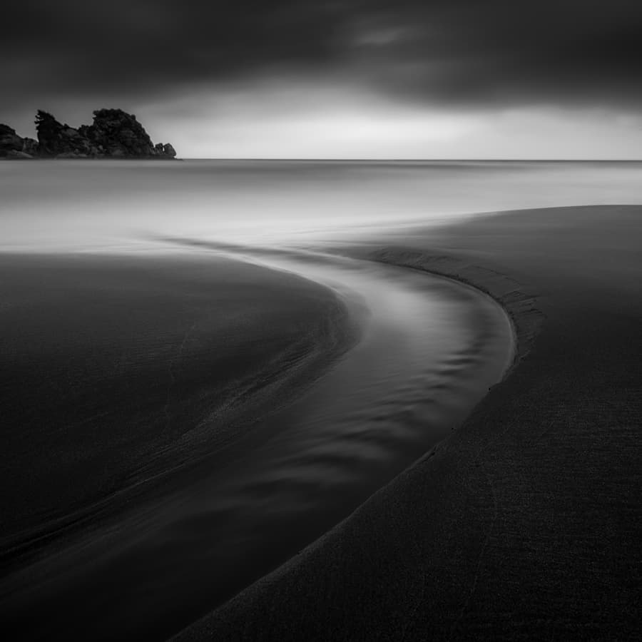 Serene Beach Curve by Costas Economou — canvas wall art