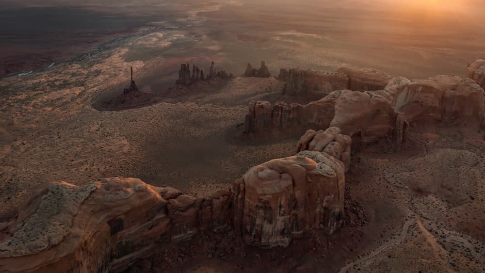 Golden Hour Desert Vista by John Fan — canvas wall art