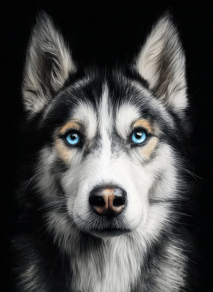 Husky Dog by Justyna Jaszke — canvas wall art