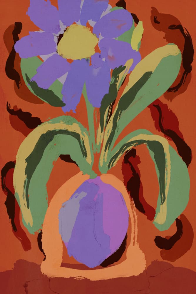 Vibrant Bloomscape by Treechild — canvas wall art
