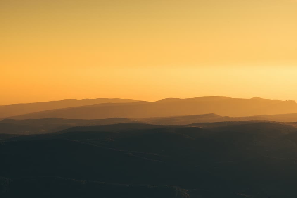 Golden Mountain Layers by Javier Pardina — canvas wall art