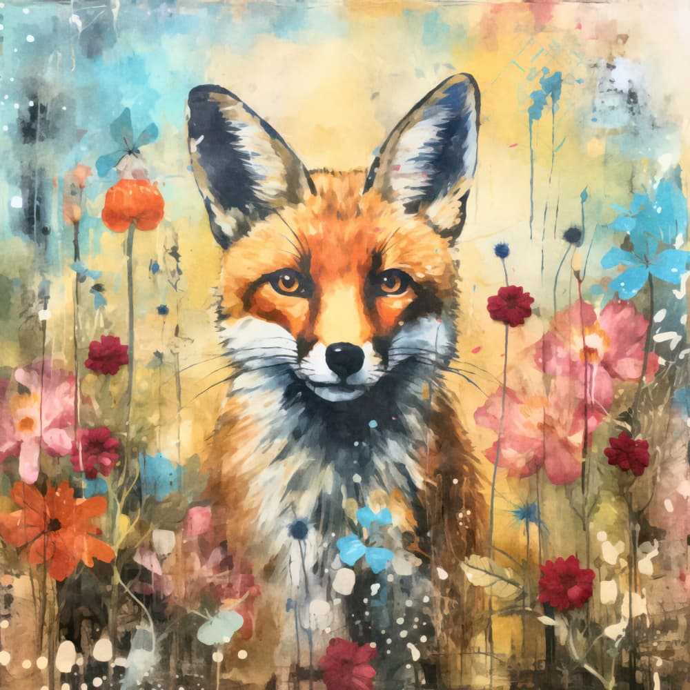 Whimsical Fox Garden by Andrea Haase — canvas wall art