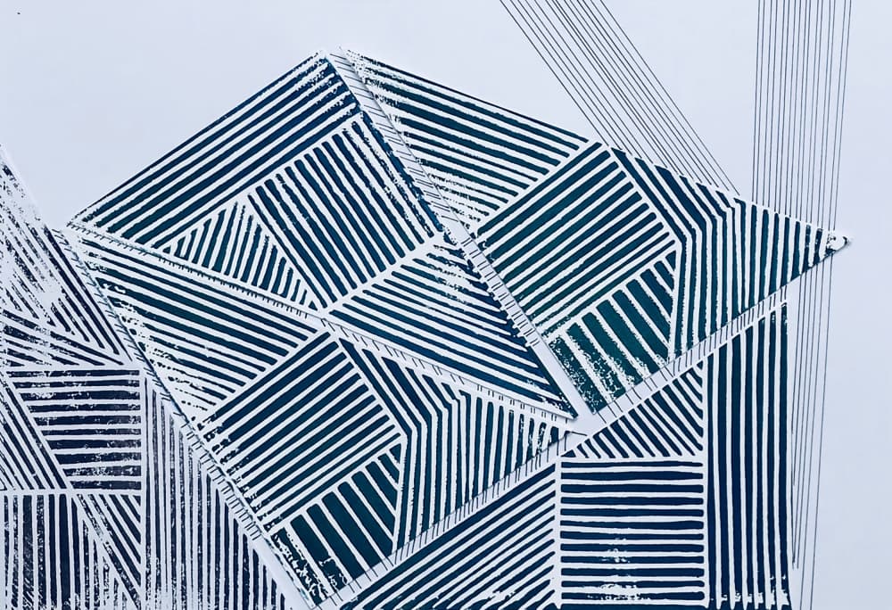 Geometric Line Study by kellymariesmith — canvas wall art