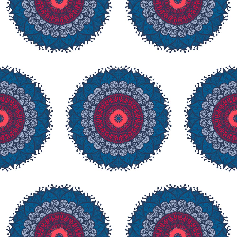 Vibrant Mandala Pattern by Marika Barsrsind — canvas wall art