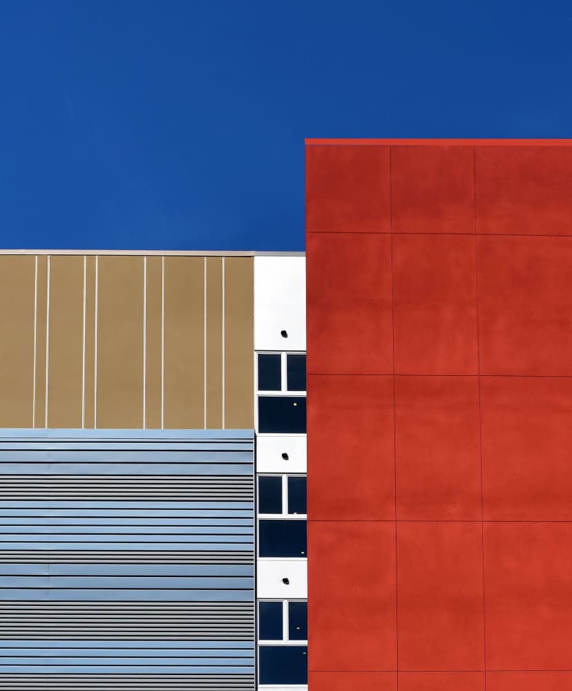 Vivid Architectural Blocks by Arnon Orbach — canvas wall art
