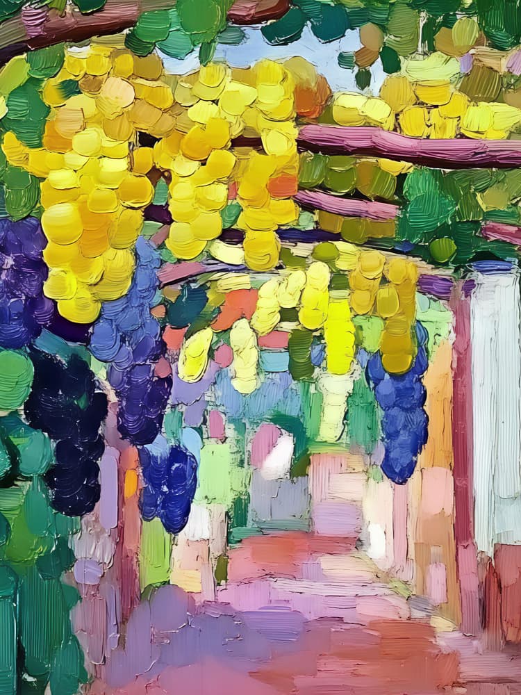 Vibrant Grape Path by Avanesova Elena — canvas wall art