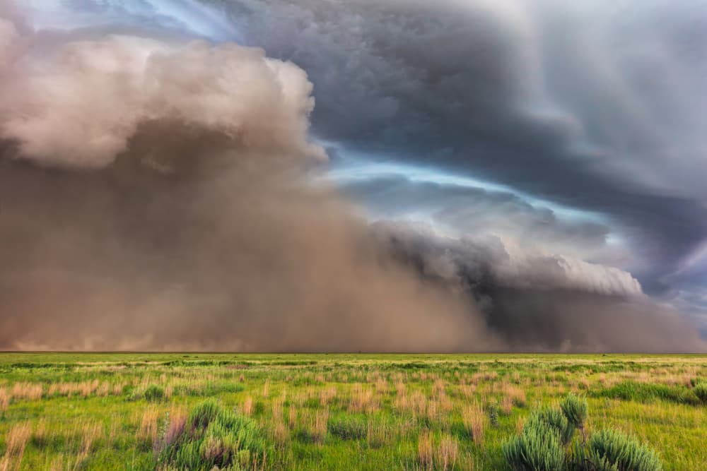 Powerful Prairie Storm by Jun Zuo — canvas wall art