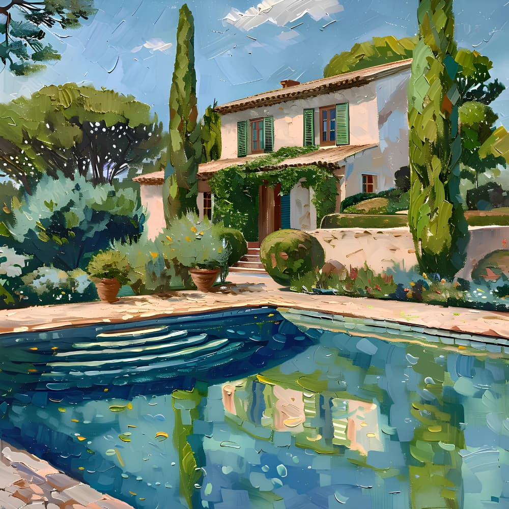 Sunny Mediterranean Villa by Avanesova Elena — canvas wall art