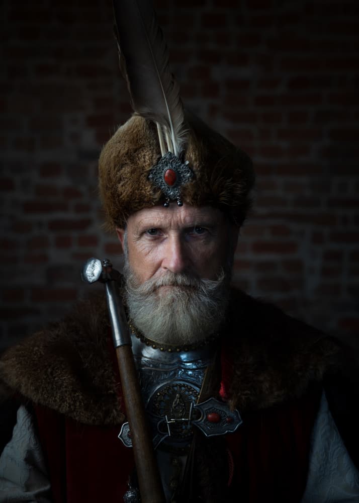 Regal Warrior Portrait by Miroslaw Prybinski — canvas wall art