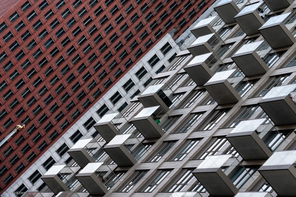 Modern Building Geometry by Jaap Koer — canvas wall art