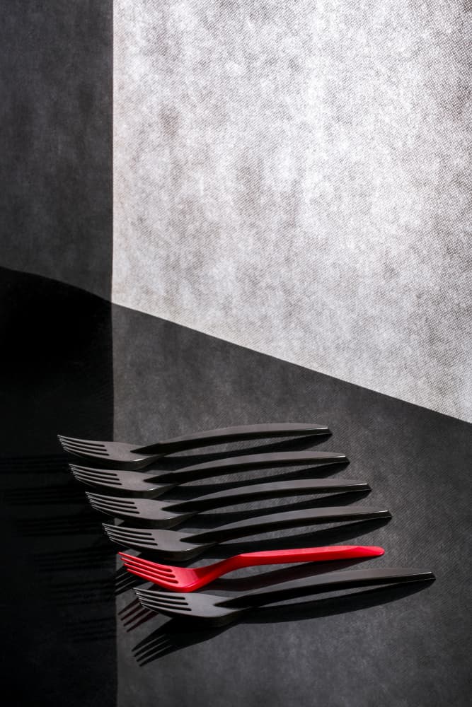 Standout Red Fork by Brig Barkow — canvas wall art