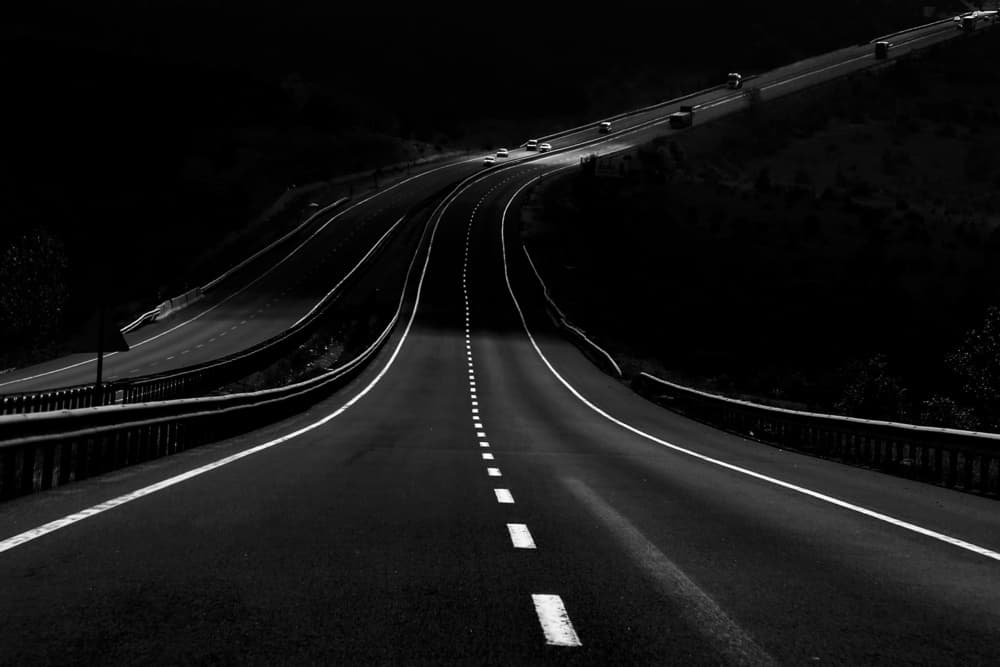 Winding Dark Highway by Suleyman Uzumcu — canvas wall art