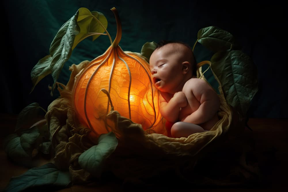 Baby's Autumn Glow by DDiArte — canvas wall art