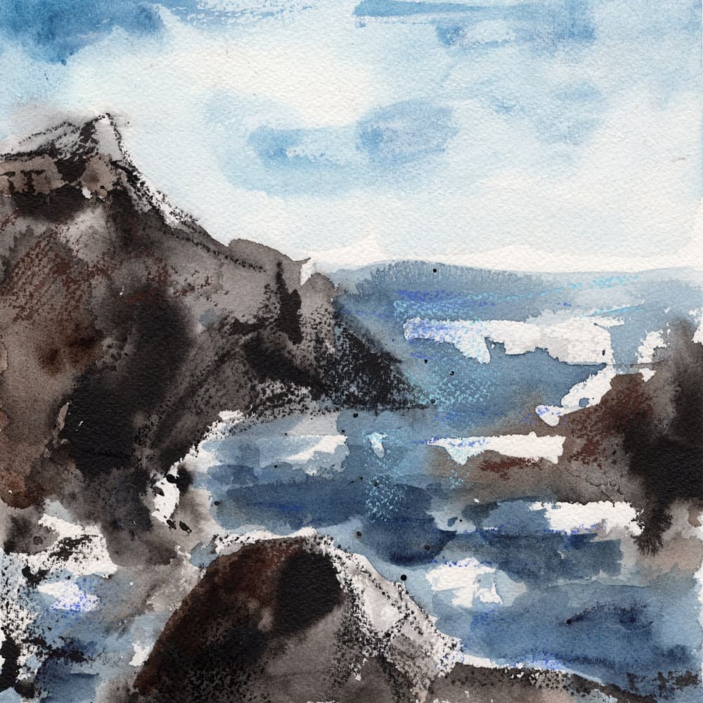 Rugged Coastal Seascape by Isabel Aguilar Alonso — canvas wall art