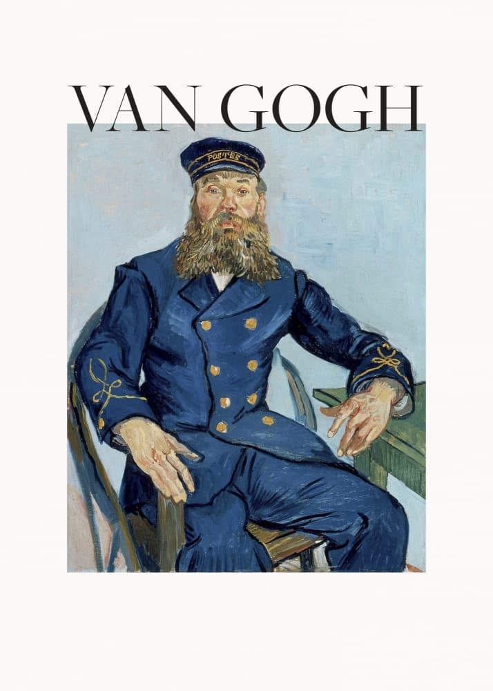 Portrait of the Postman Joseph Roulin (1888) by Vincent Van Gogh — canvas wall art