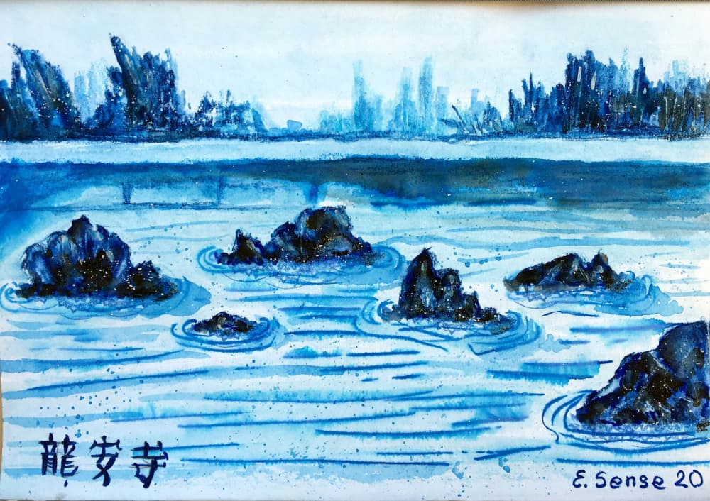 Serene Blue Islands by Lena Kolambet — canvas wall art