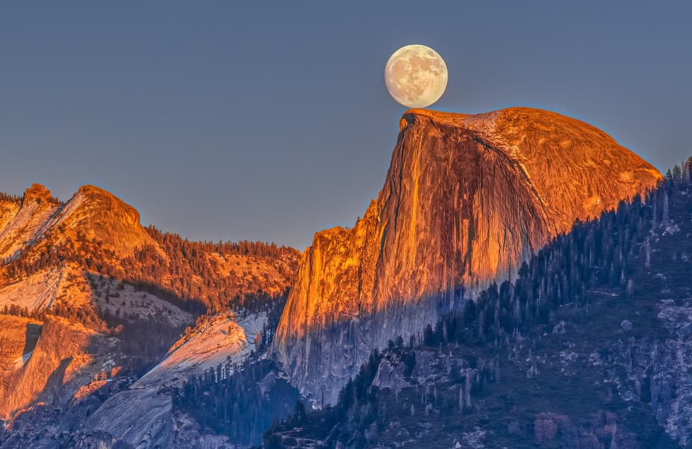 Half Dome Moonrise by Ning Lin — canvas wall art