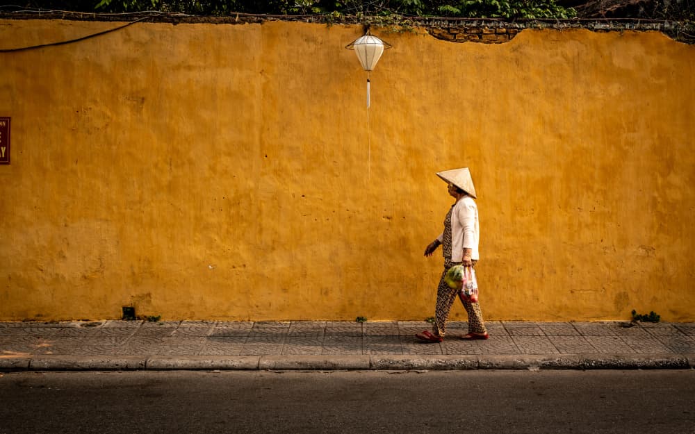 Hoi An Yellow Wall by Shobhit Chawla — canvas wall art