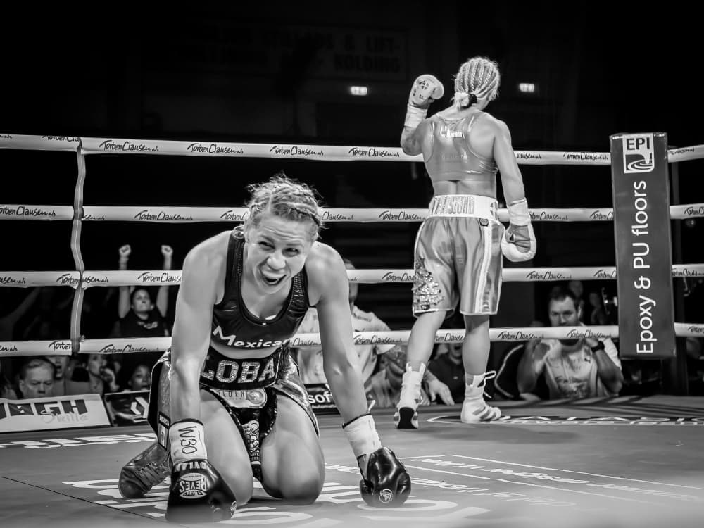 Boxing Ring Drama by Jørgen Sørensen — canvas wall art