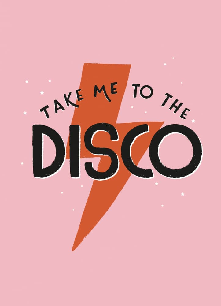 Retro Disco Quote by Aislinn Simmonds — canvas wall art