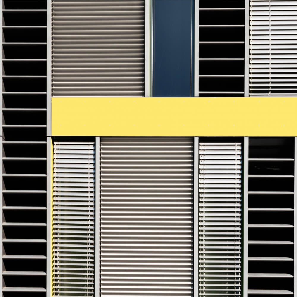 Yellow Geometric Facade by Stephan Rückert — canvas wall art